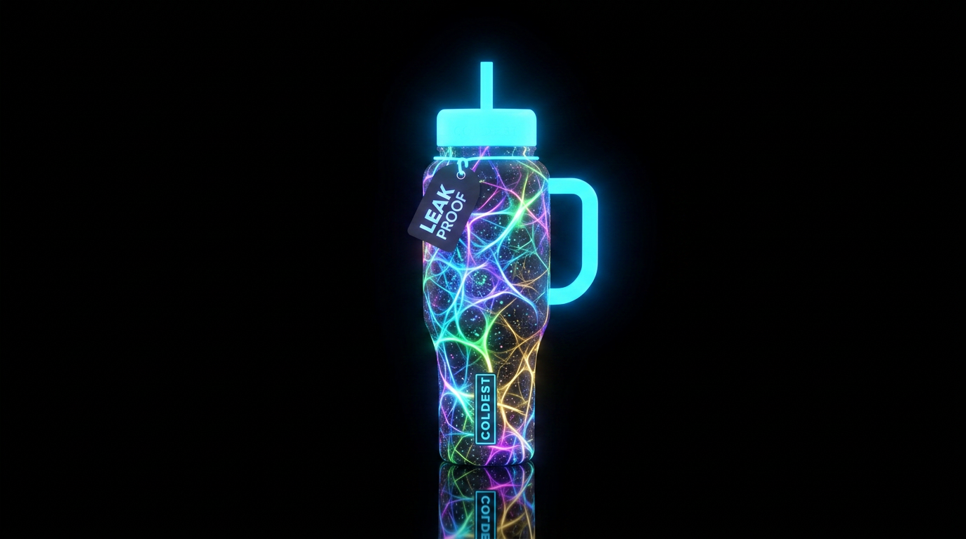 Light glowie water bottle design