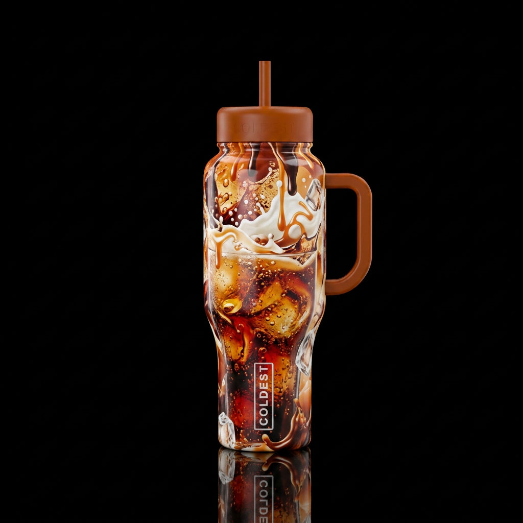 Dirty Soda theme water bottle design
