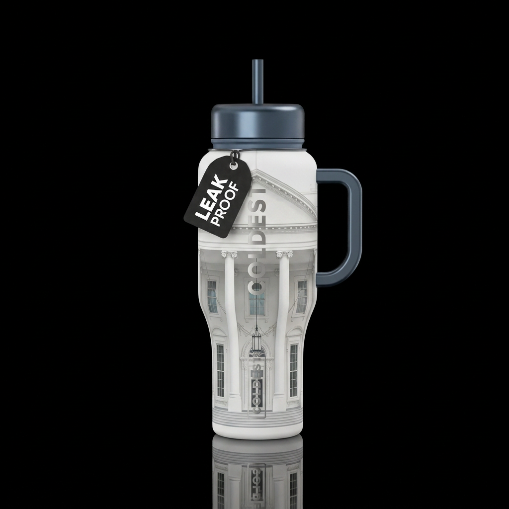 White House water bottle design