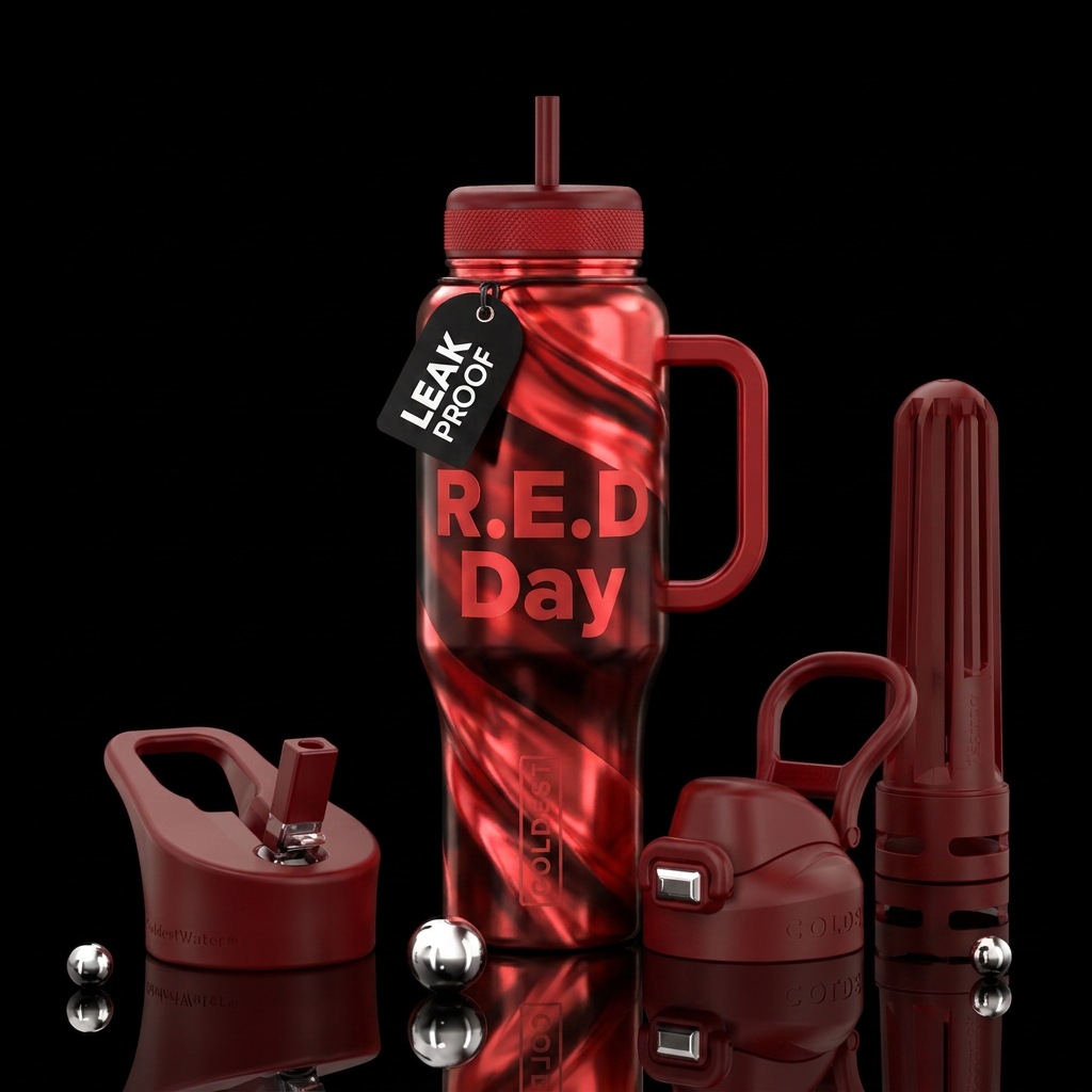 R.E.D Day water bottle design