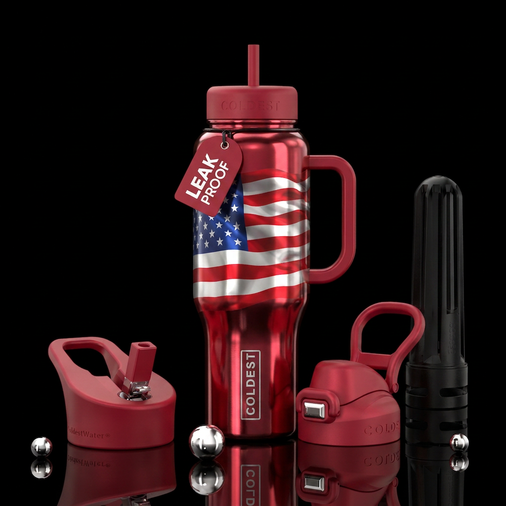 Flags water bottle design