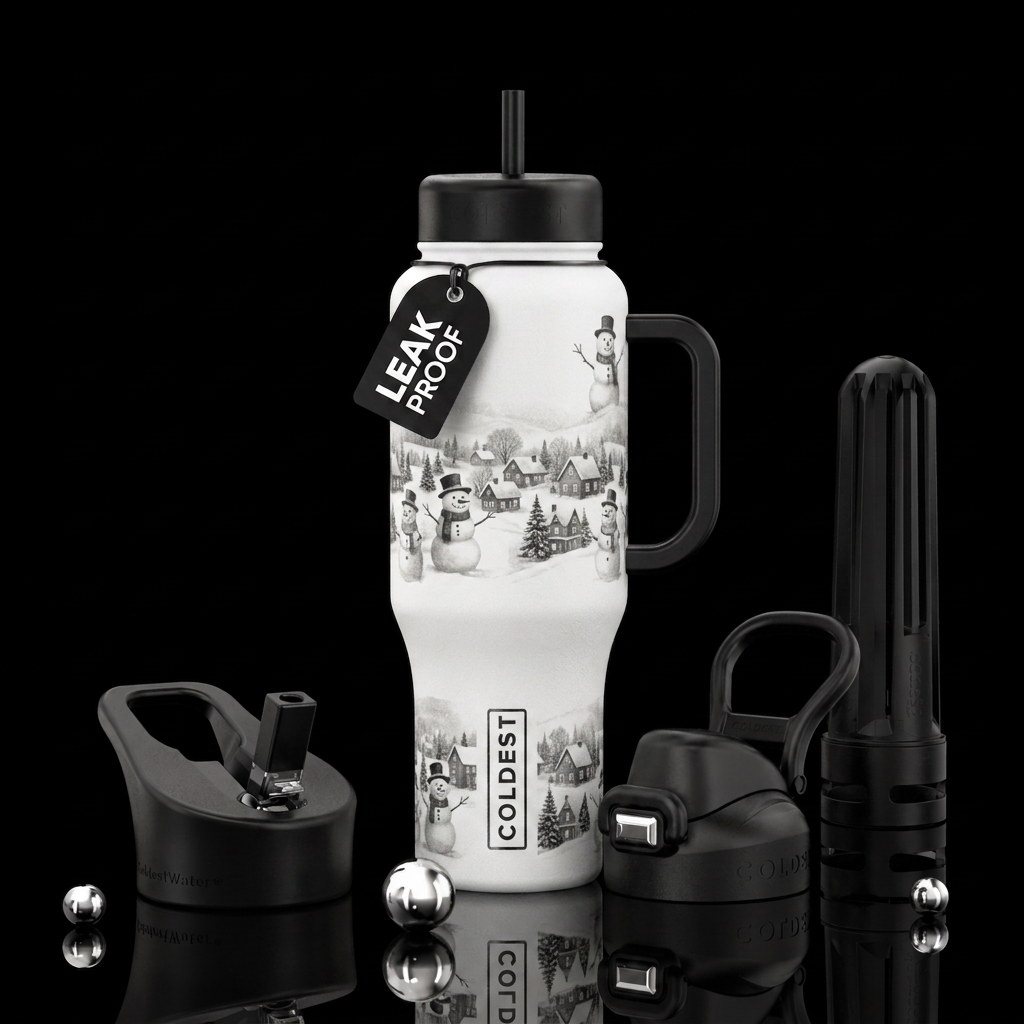 Baby it's cold outside water bottle design
