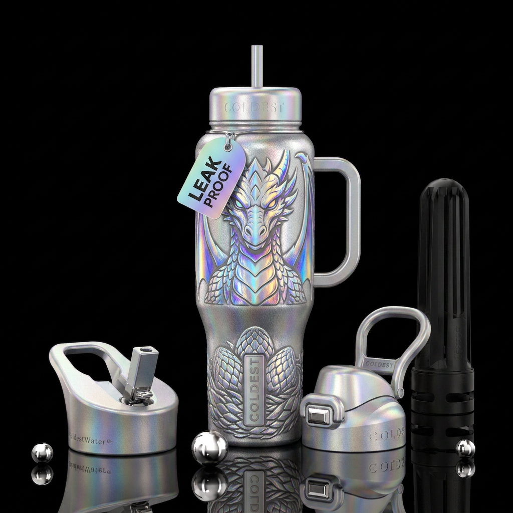 Moonlight Mother of Dragons water bottle design