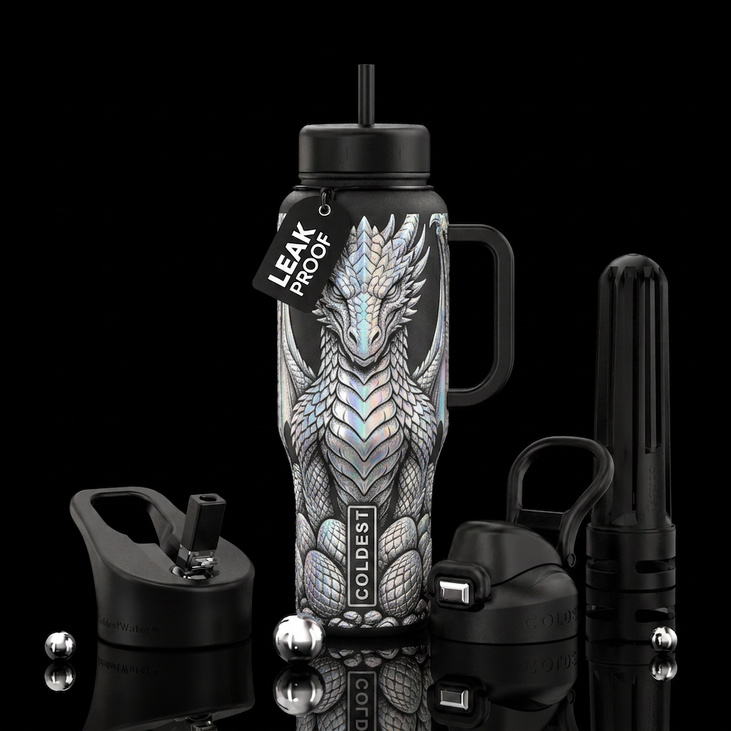 Dragons Lair water bottle design