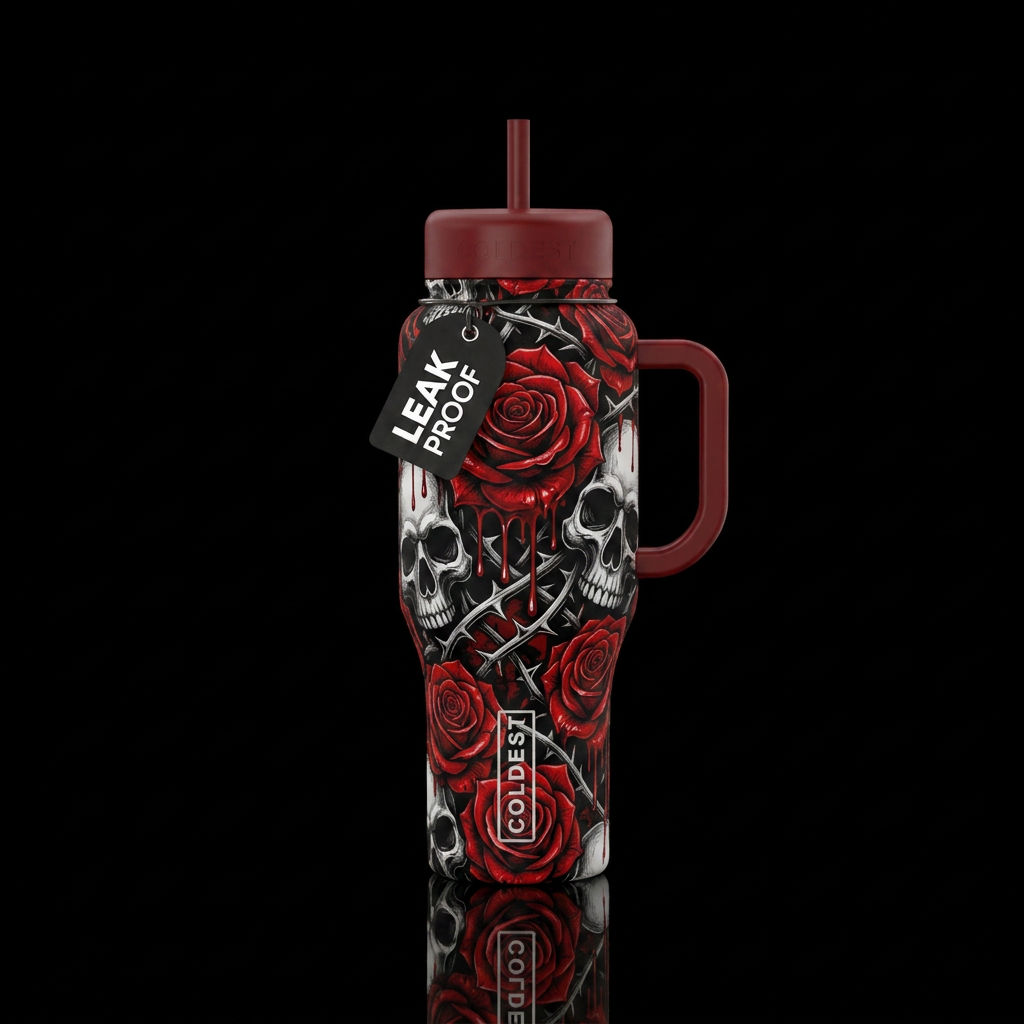 GothRoses water bottle design