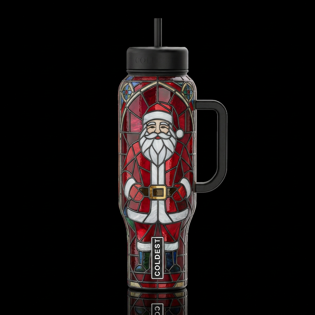 Santa baby water bottle design