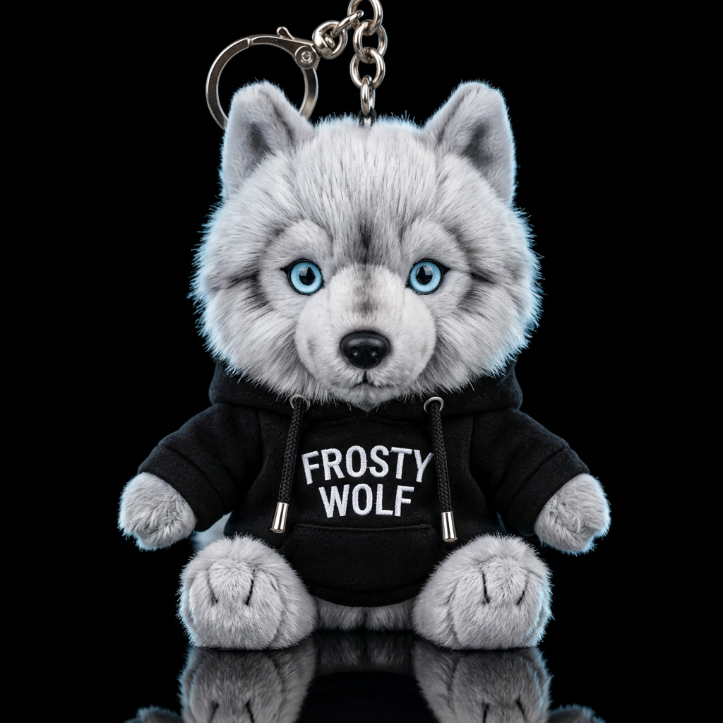 Snow wolf water bottle design