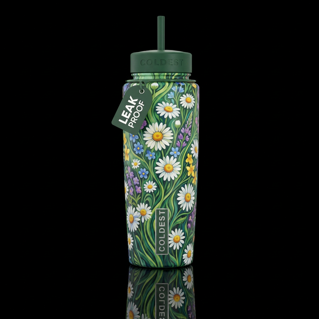 Daisy water bottle design