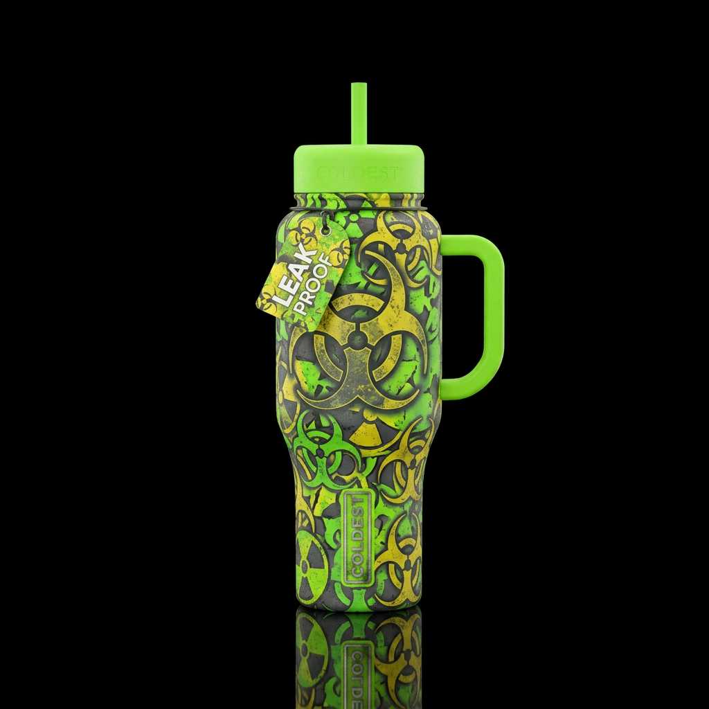 if biohazard and radioactive had a baby the bottle... water bottle design