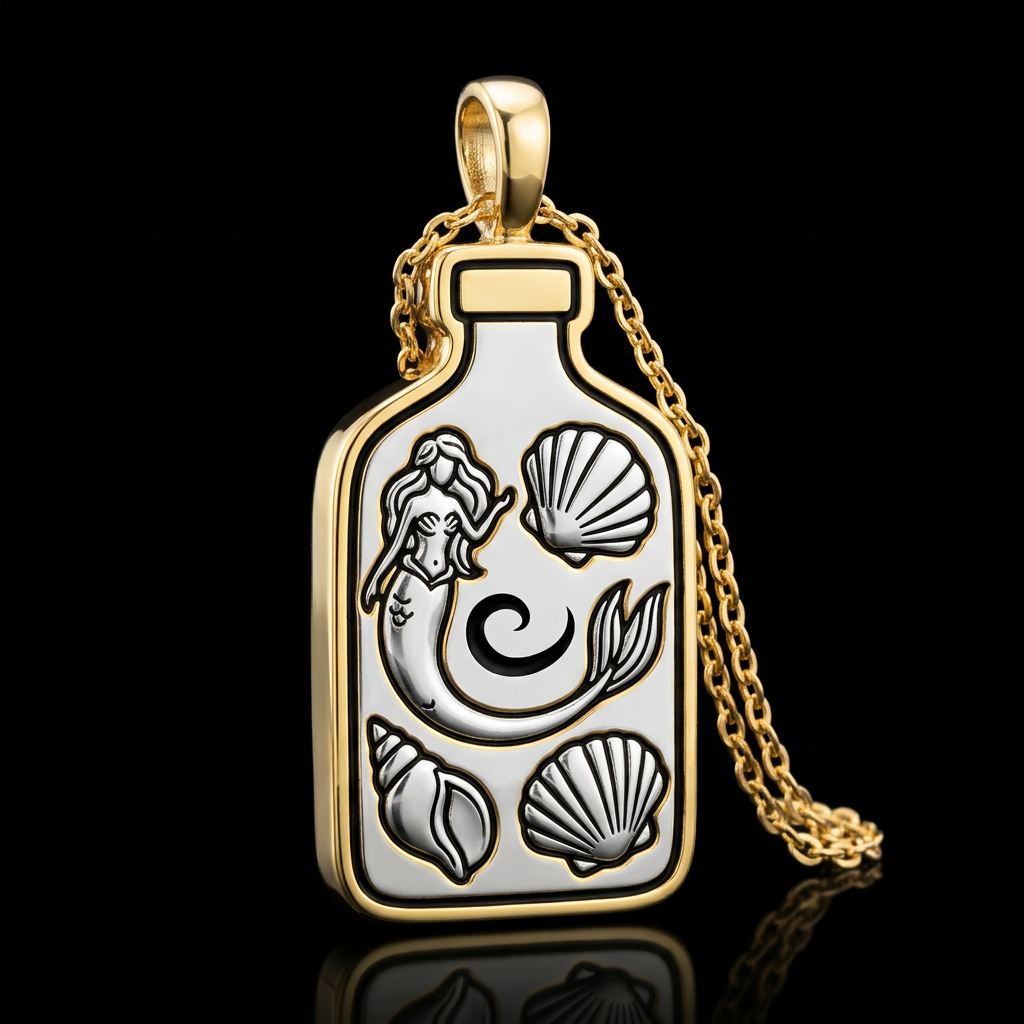 Moonlight mermaid water bottle design
