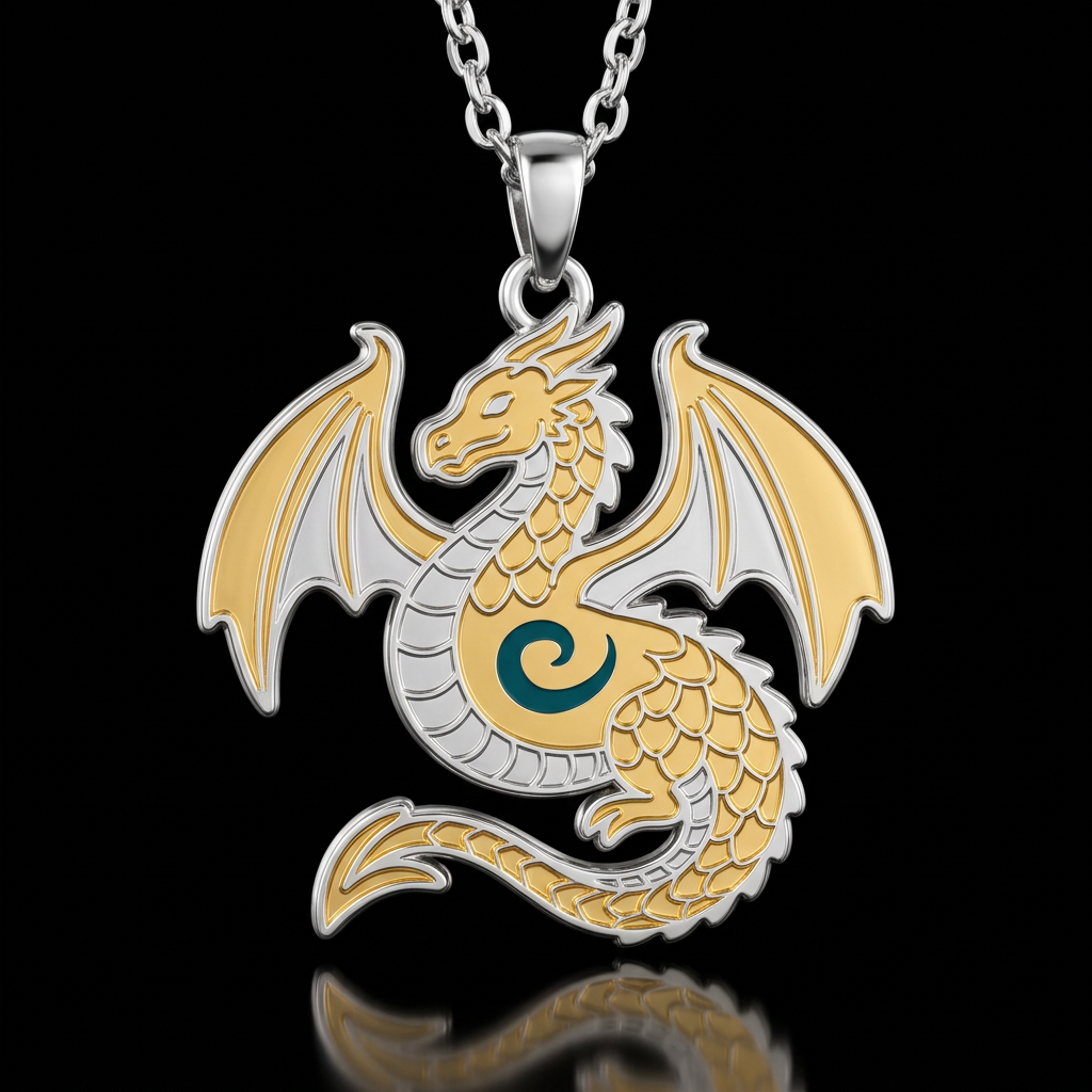 Gold dragon water bottle design