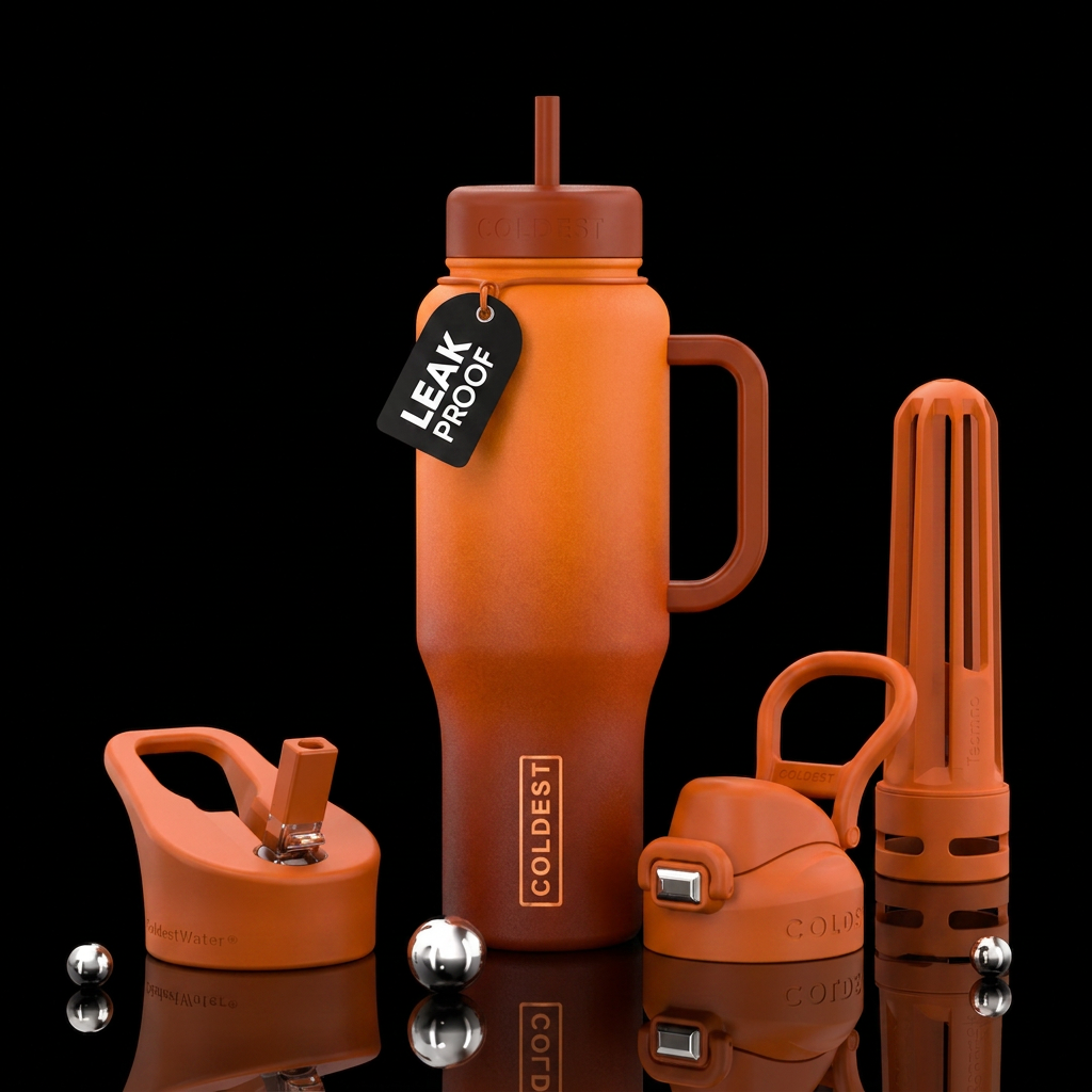 Orange ombre water bottle design