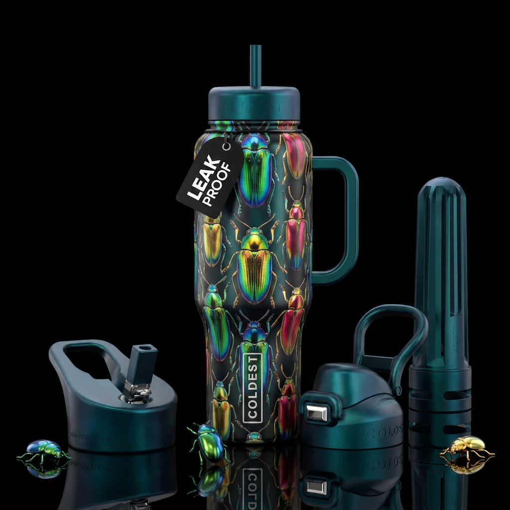 beetles water bottle design