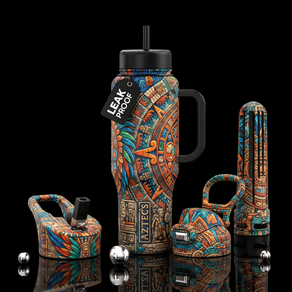 Aztecs water bottle design