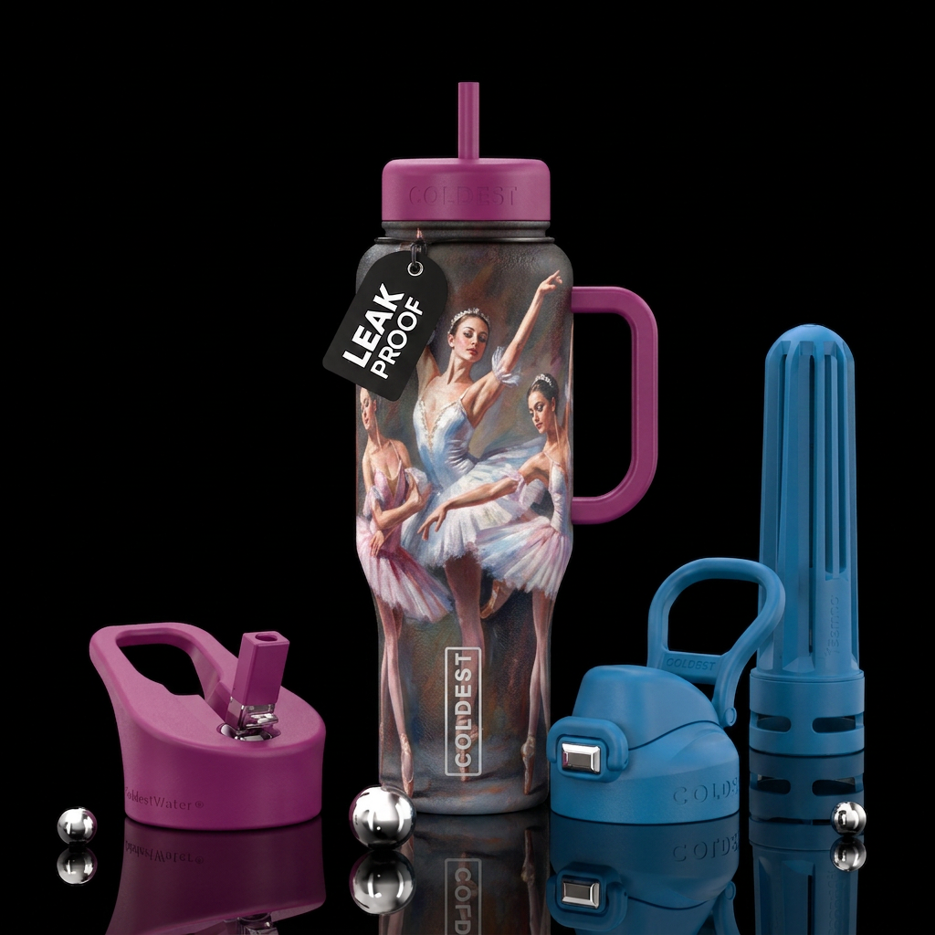ballerina water bottle design