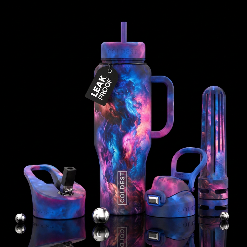 color cloud water bottle design