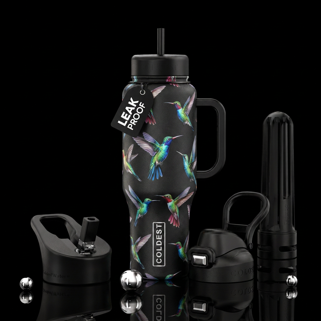 hummingbirds water bottle design
