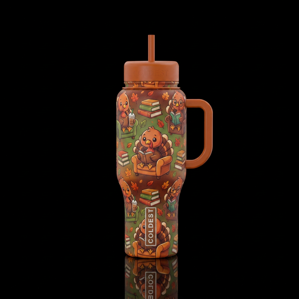 turkey time water bottle design