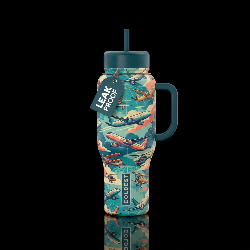 airplanes water bottle design