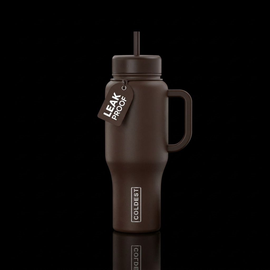 dark brown water bottle design