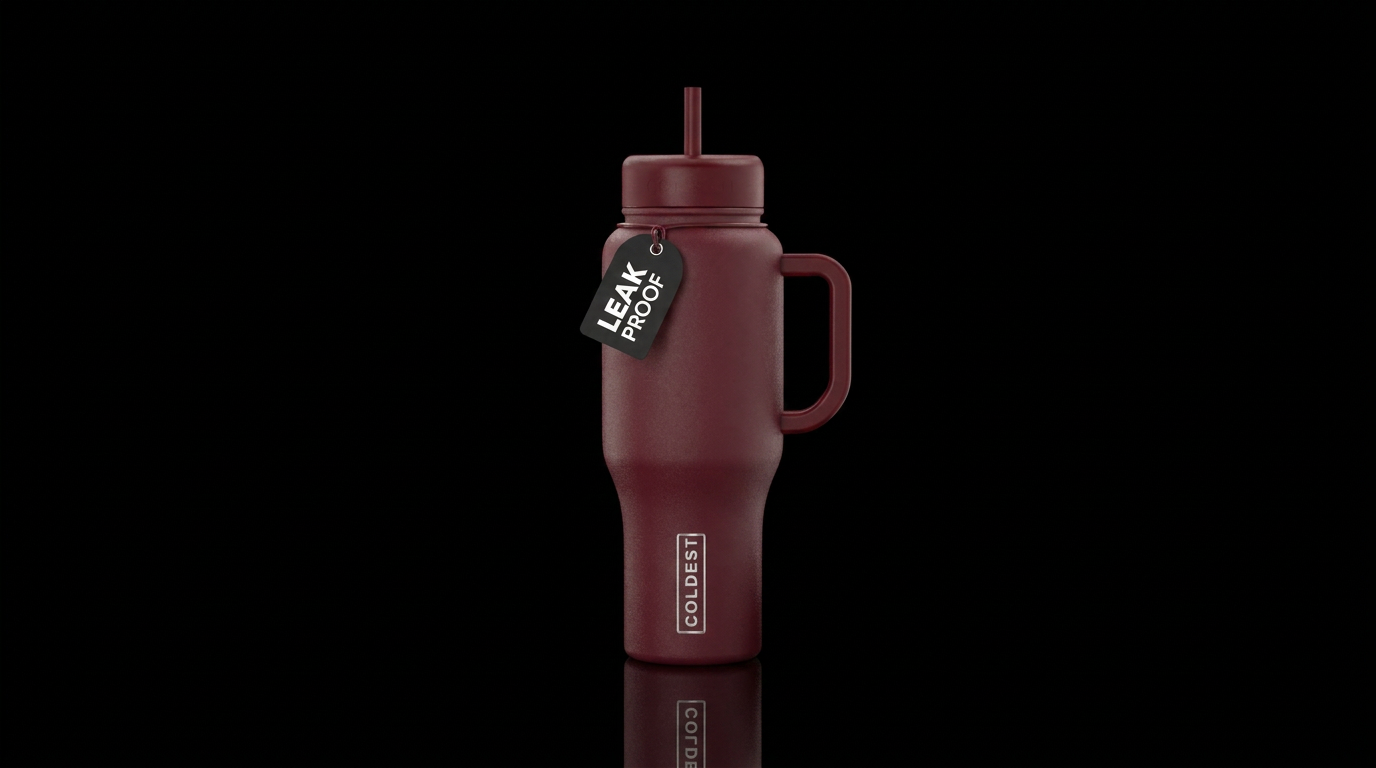 dark red water bottle design