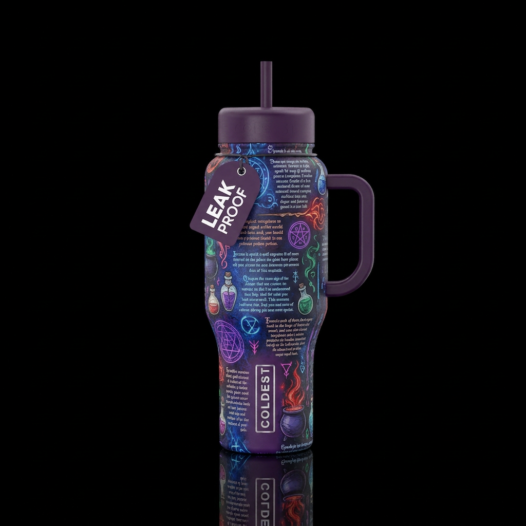 spells water bottle design