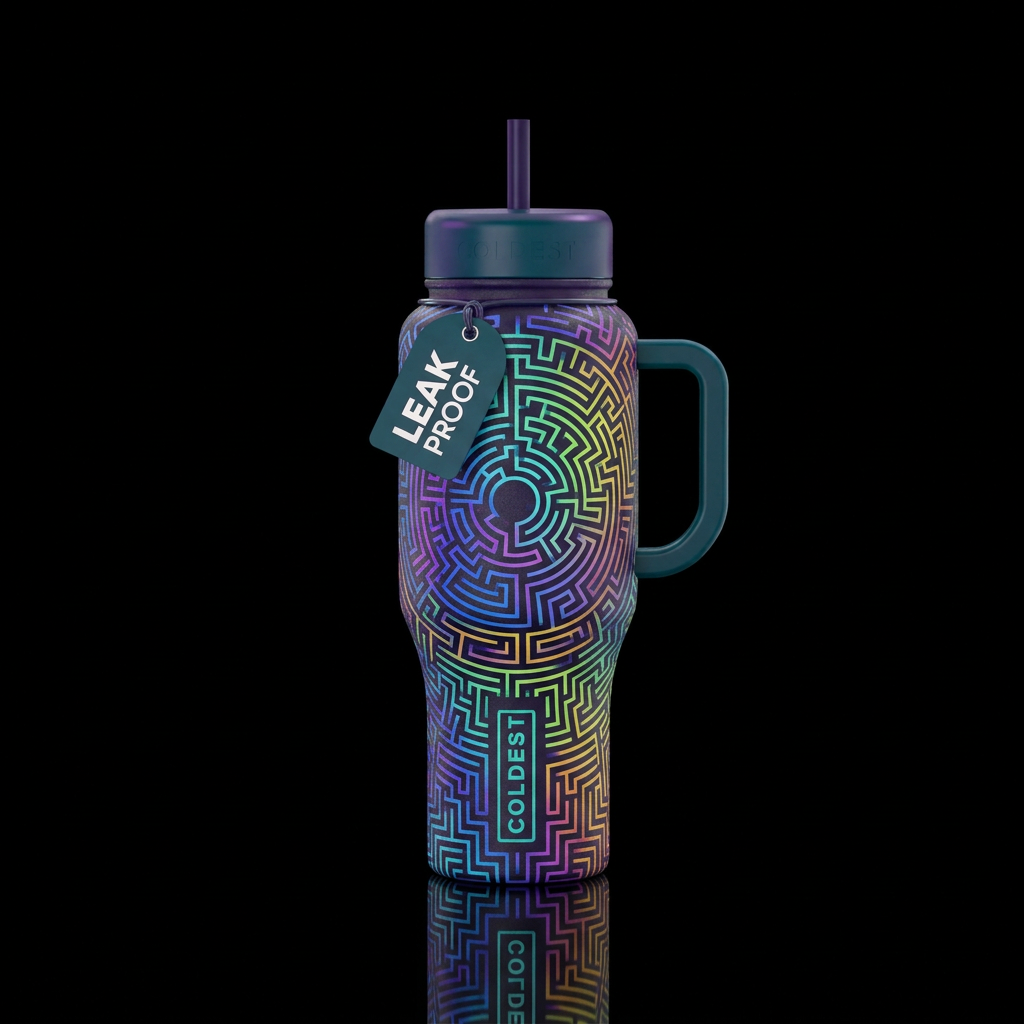 labyrinth water bottle design