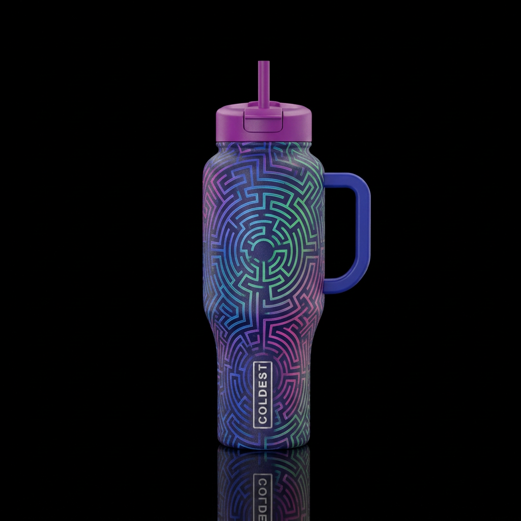 labyrinth water bottle design