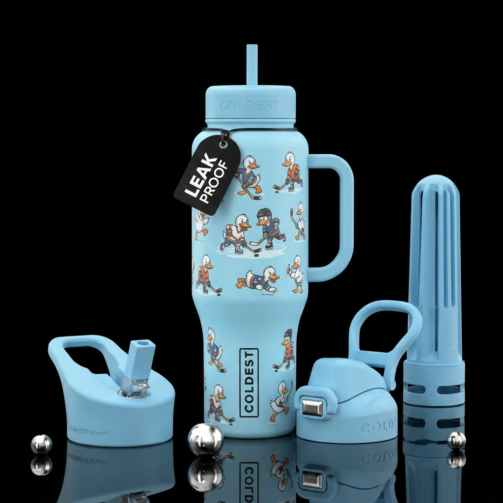 Ice hockey water bottle design
