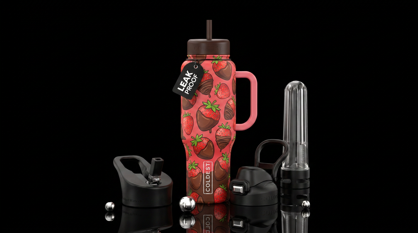 Delish water bottle design