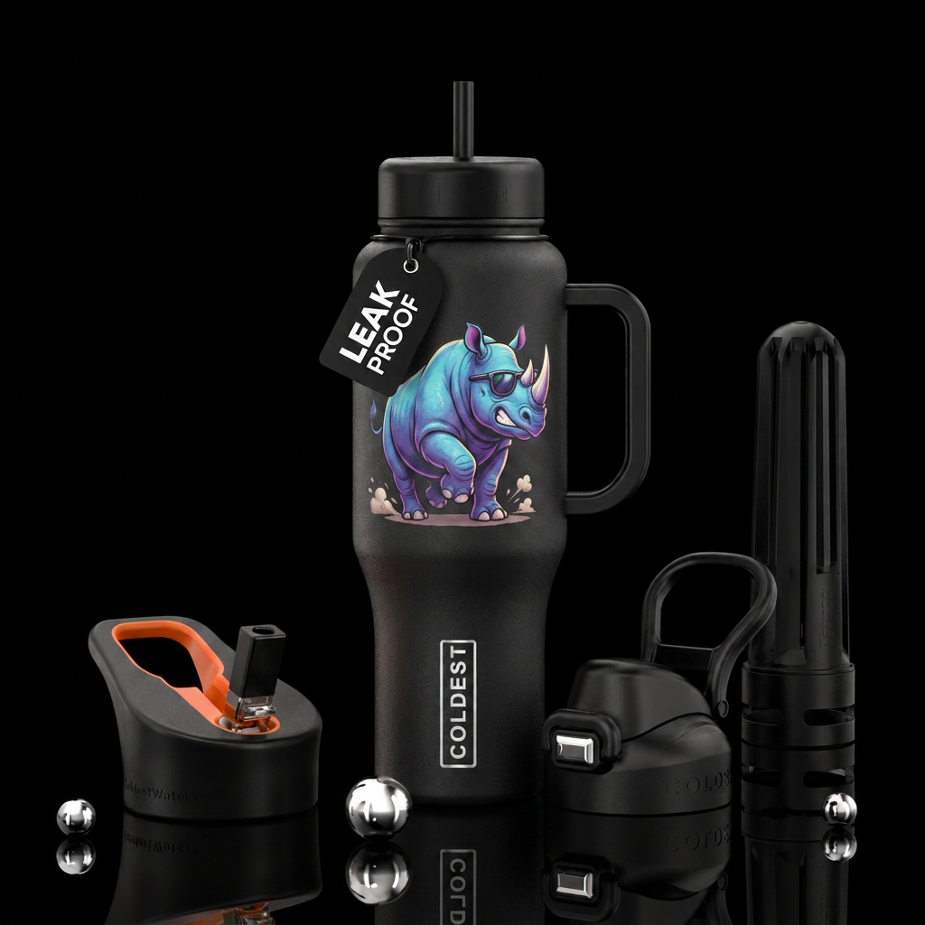 Cool rhino water bottle design