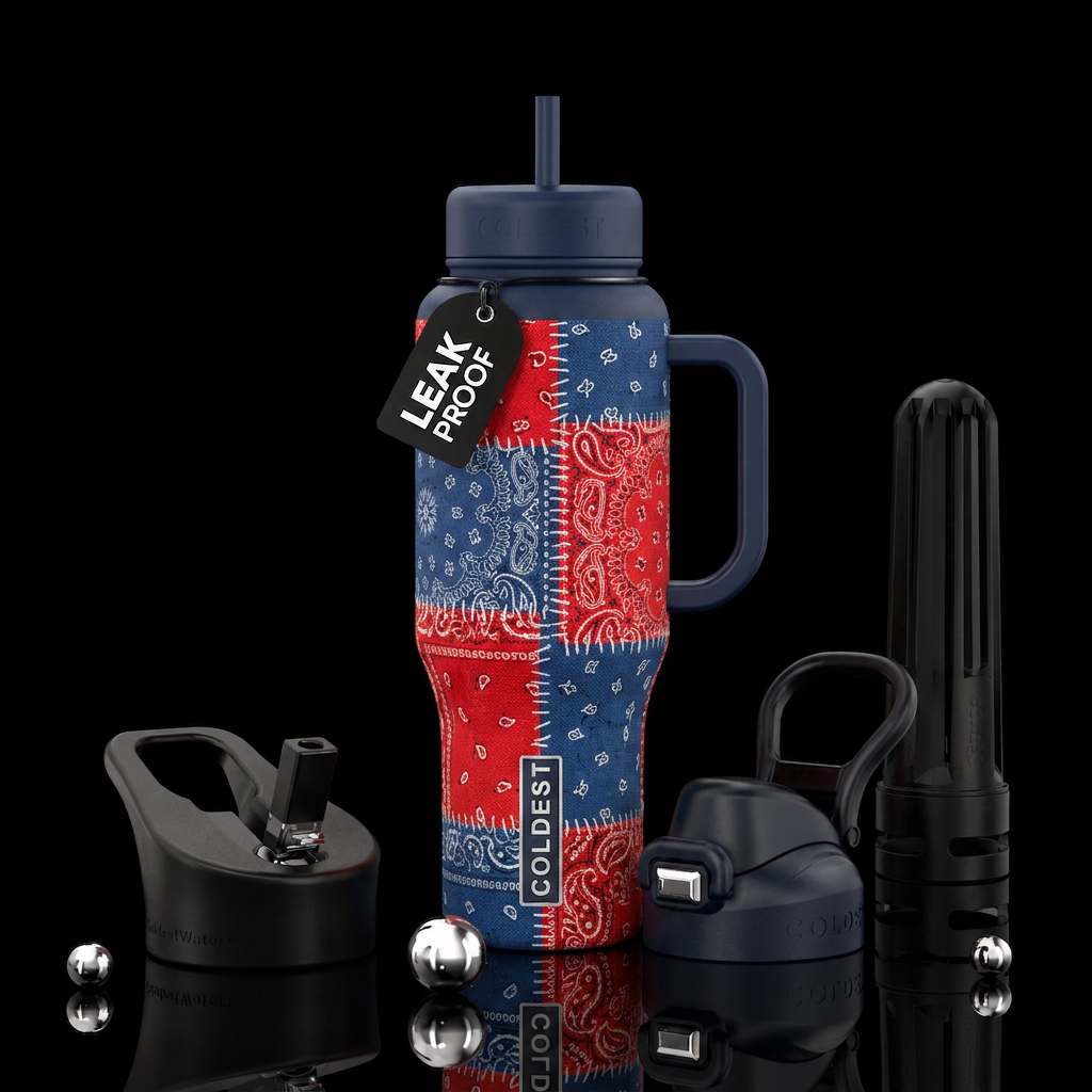 Patched water bottle design