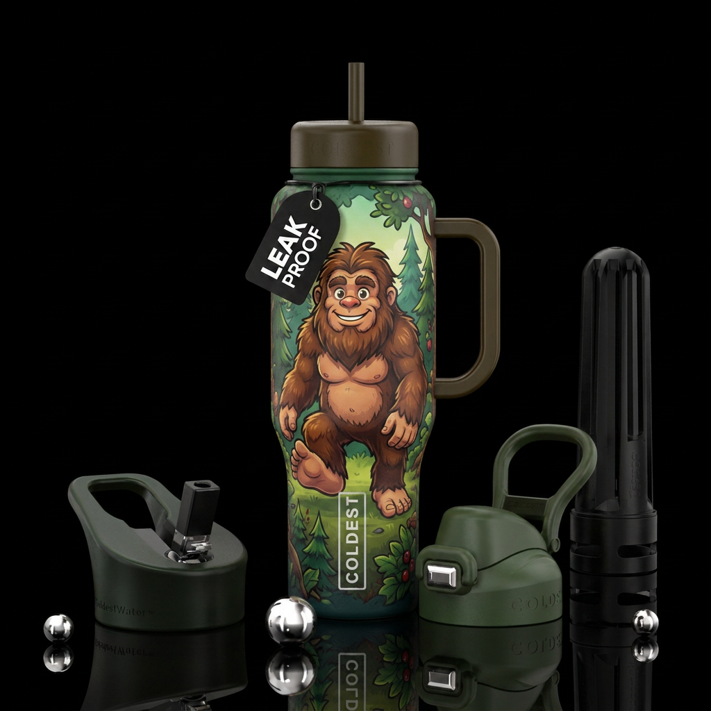 A mystery water bottle design