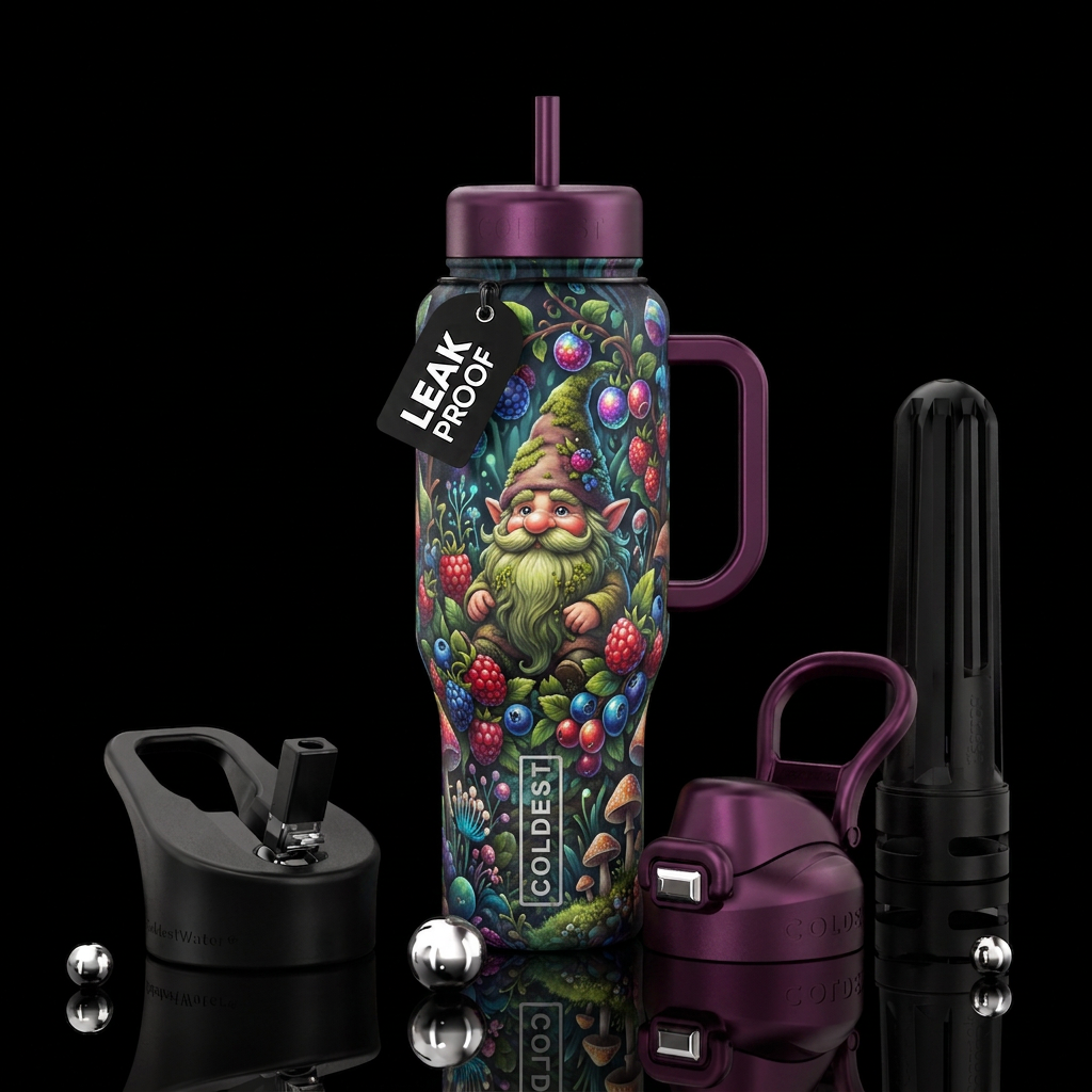 Schnozberries water bottle design