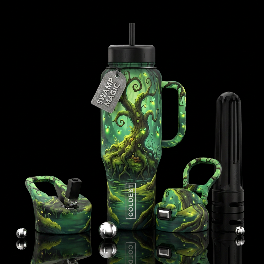 Magical swamp water bottle design