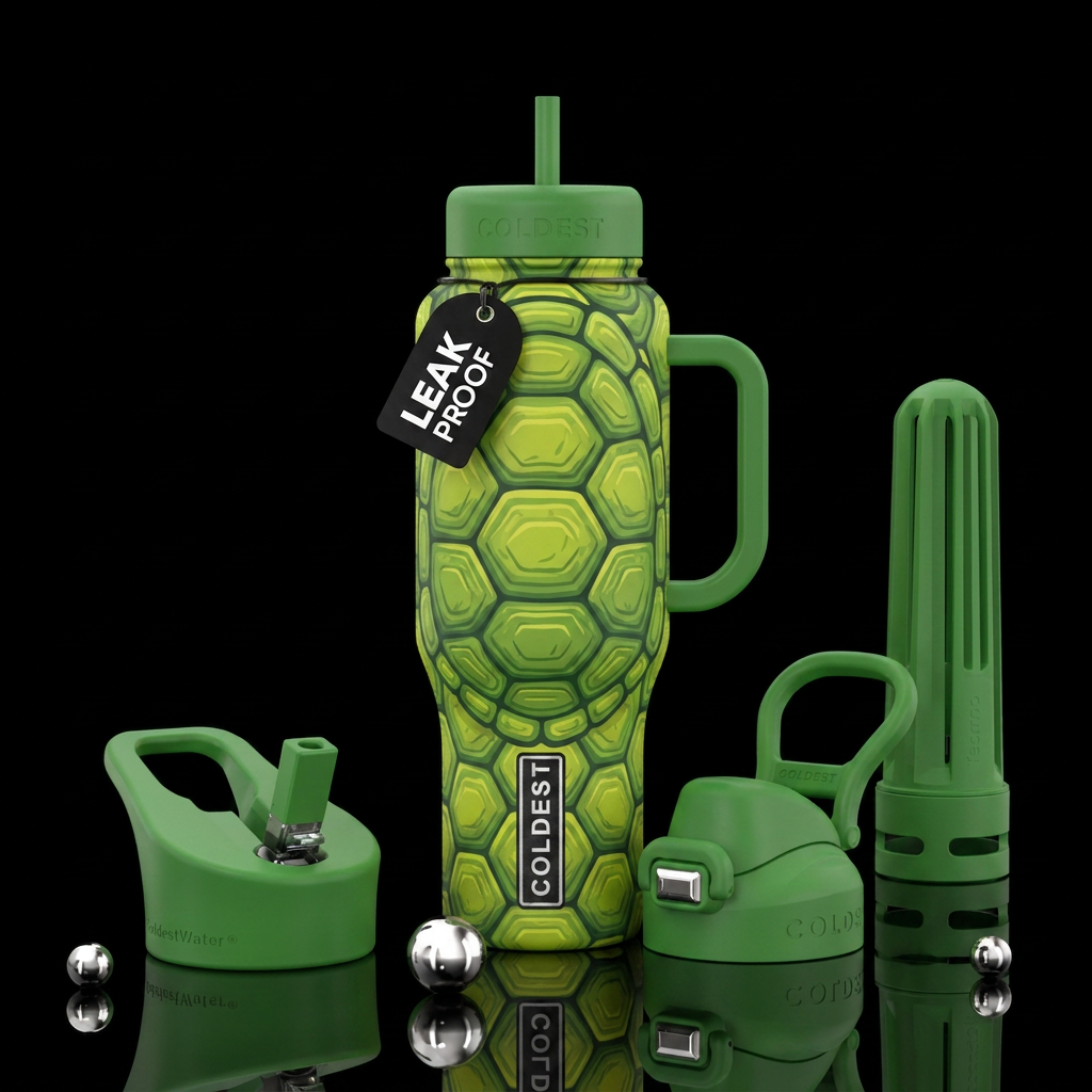 turtle water bottle design