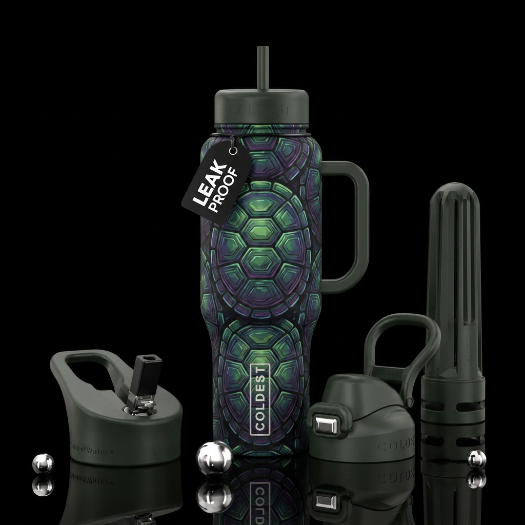 turtle shell water bottle design