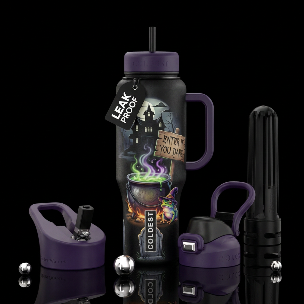 ENTER IF YOU DARE water bottle design