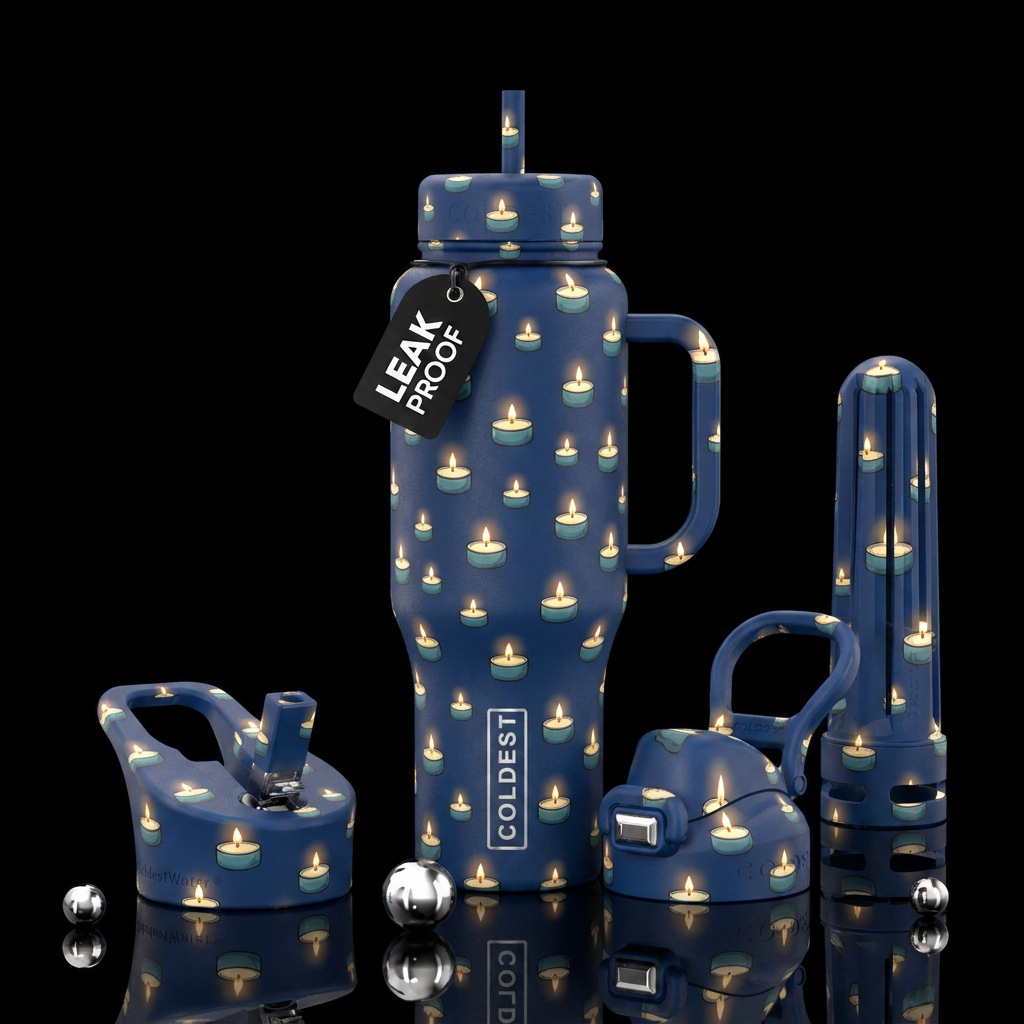 glowie tealights water bottle design