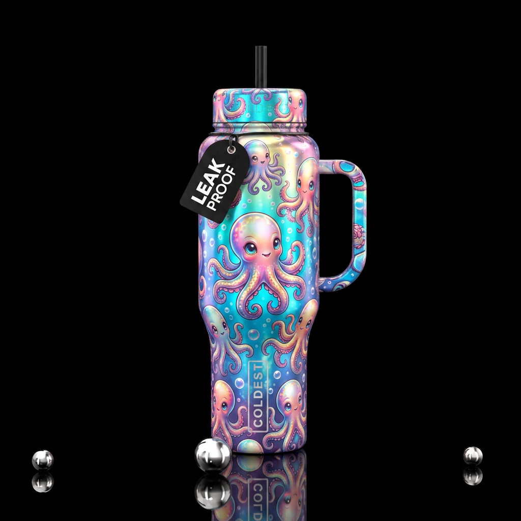 baby octopus water bottle design