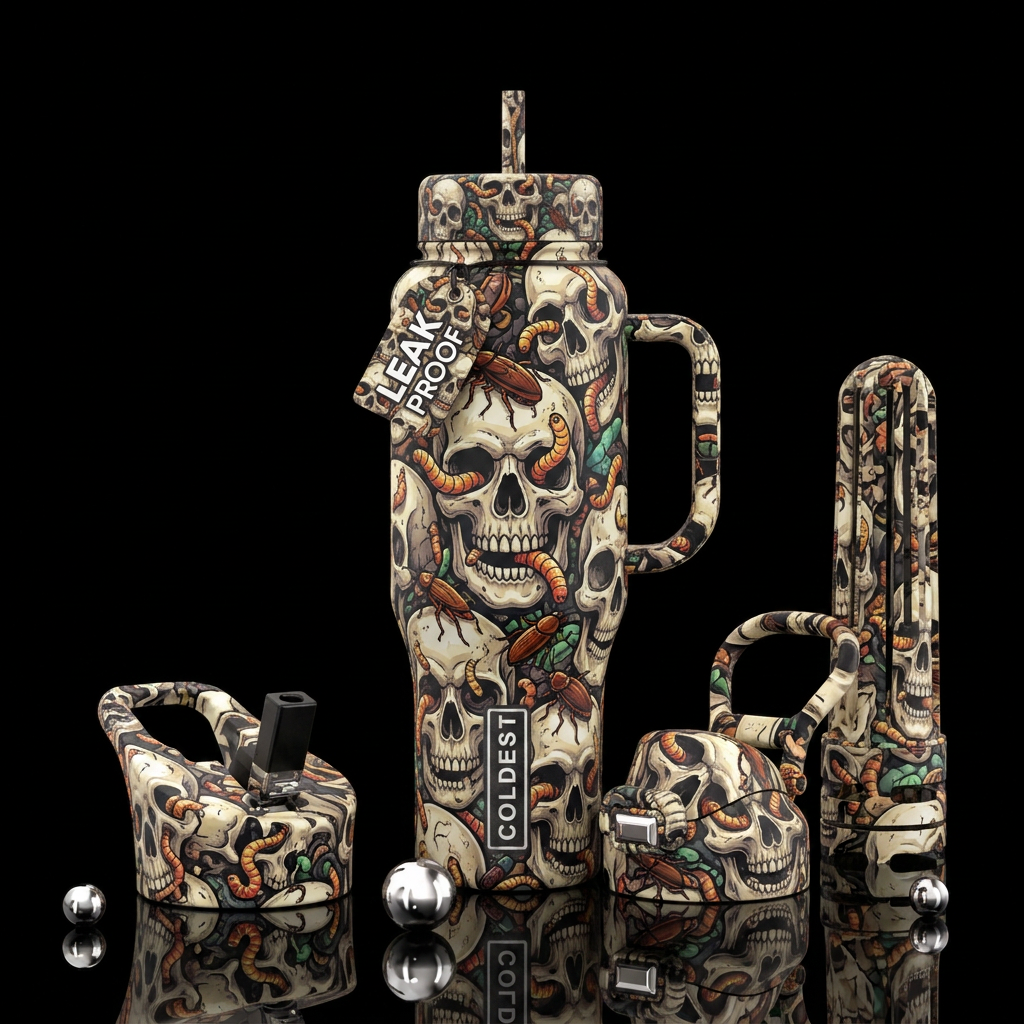 creepy crawlies water bottle design