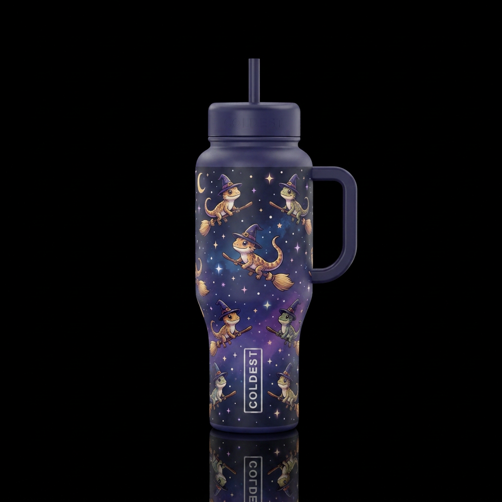 Flying lizards water bottle design