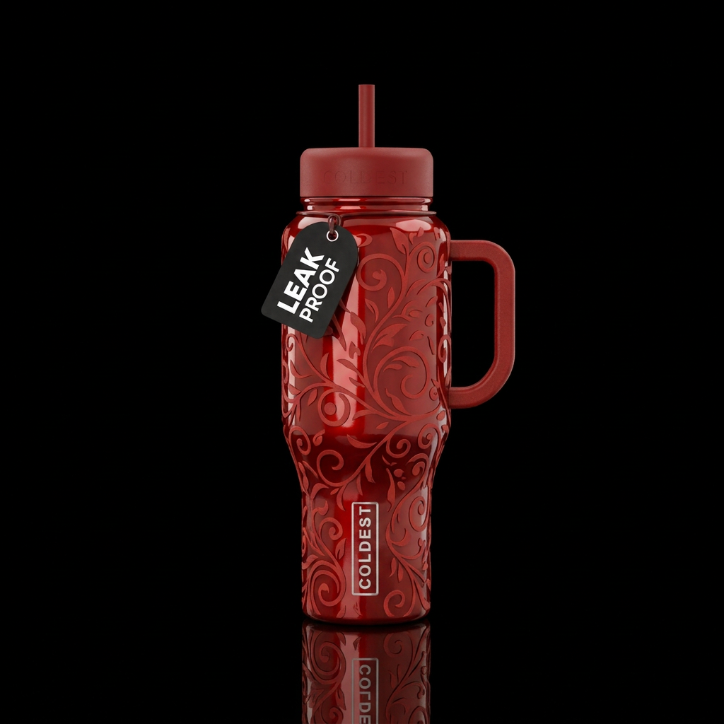 ember red water bottle design