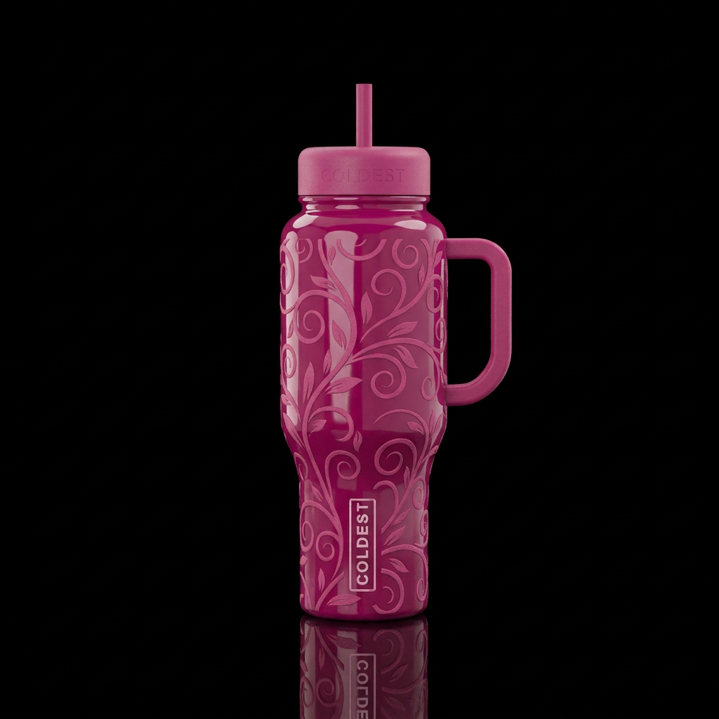 Forever Pink water bottle design