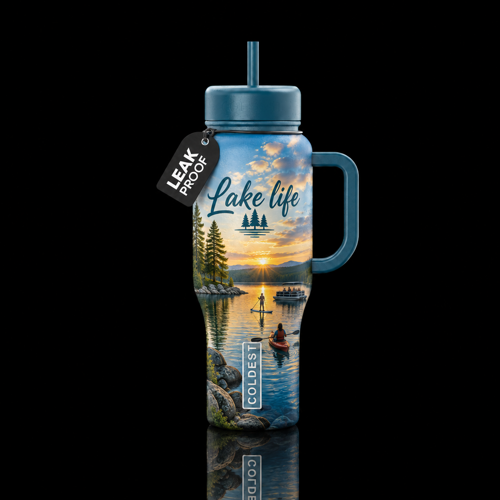 Peaceful Living water bottle design