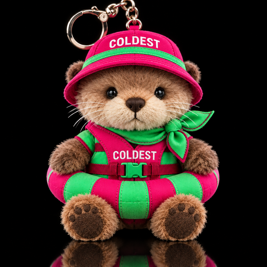 Olivia the otter water bottle design