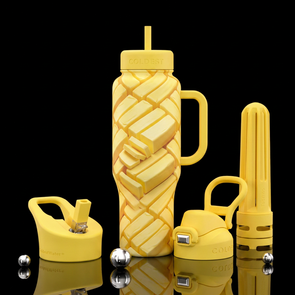 Butter water bottle design