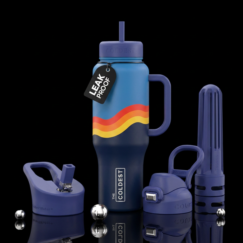 Sunset Groove water bottle design