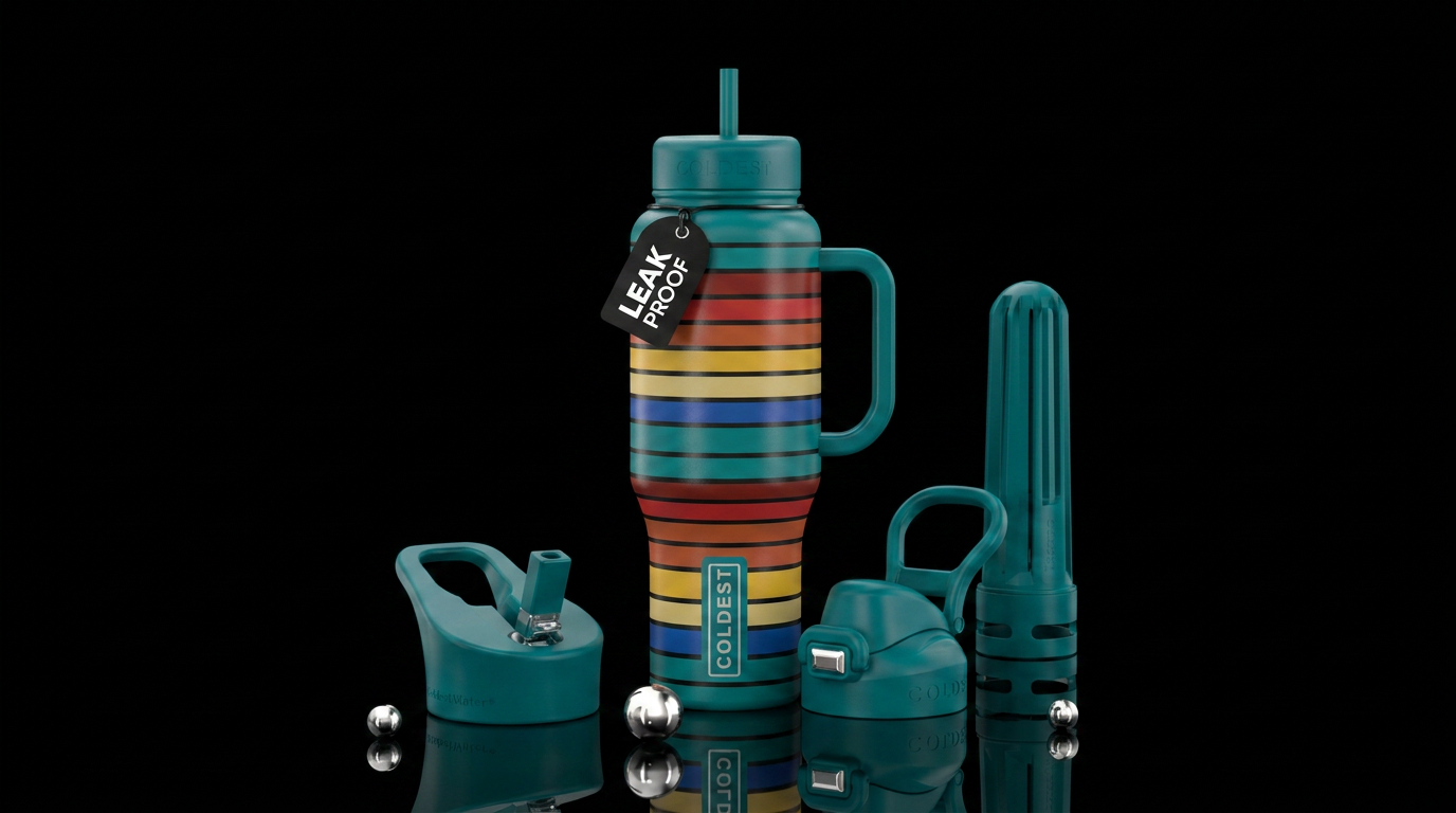 Vintage Stripes water bottle design
