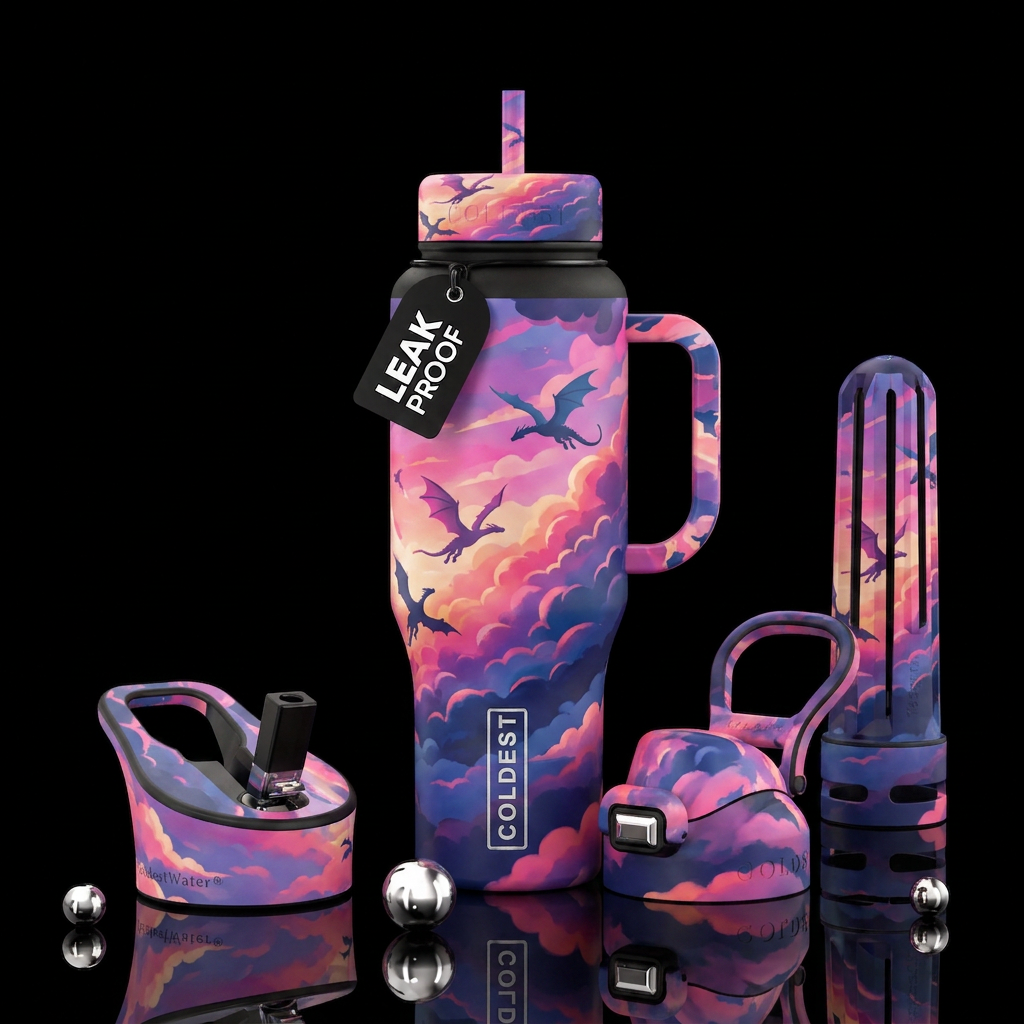 Dragon Skylight water bottle design